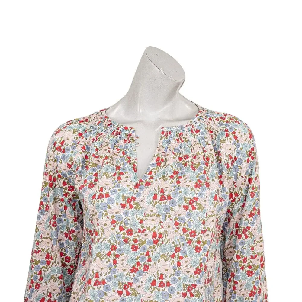 J.Crew Liberty arts Poppy floral print pullover top size 00